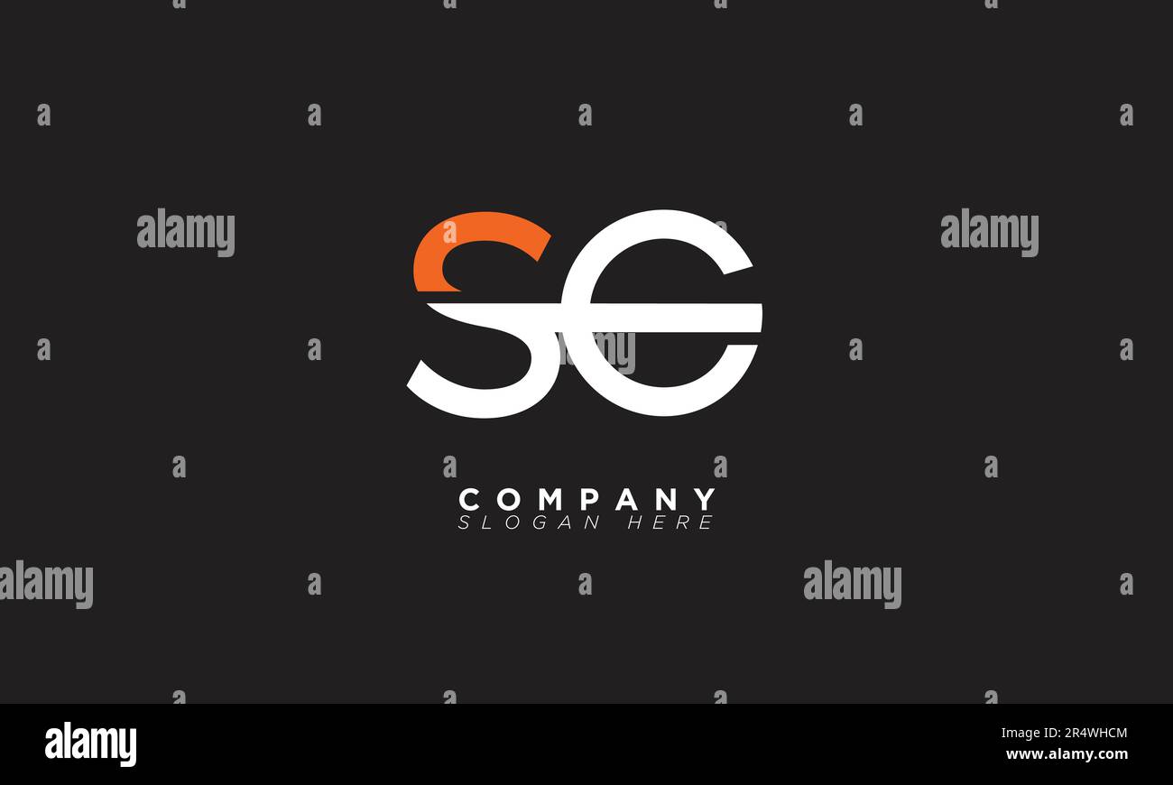 SE Alphabet letters Initials Monogram logo ES, S and E Stock Vector