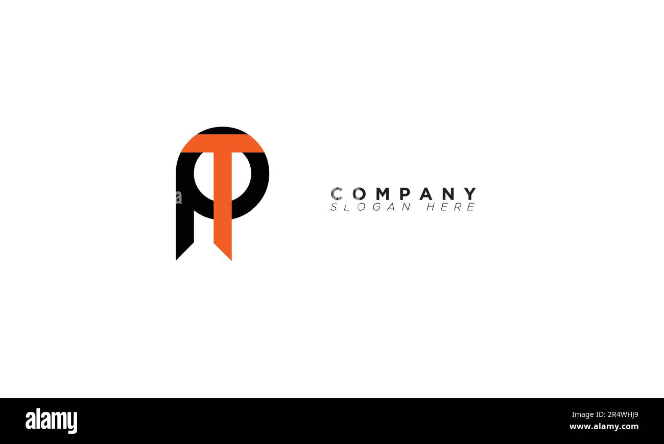 PT Alphabet letters Initials Monogram logo TP, P and T Stock Vector