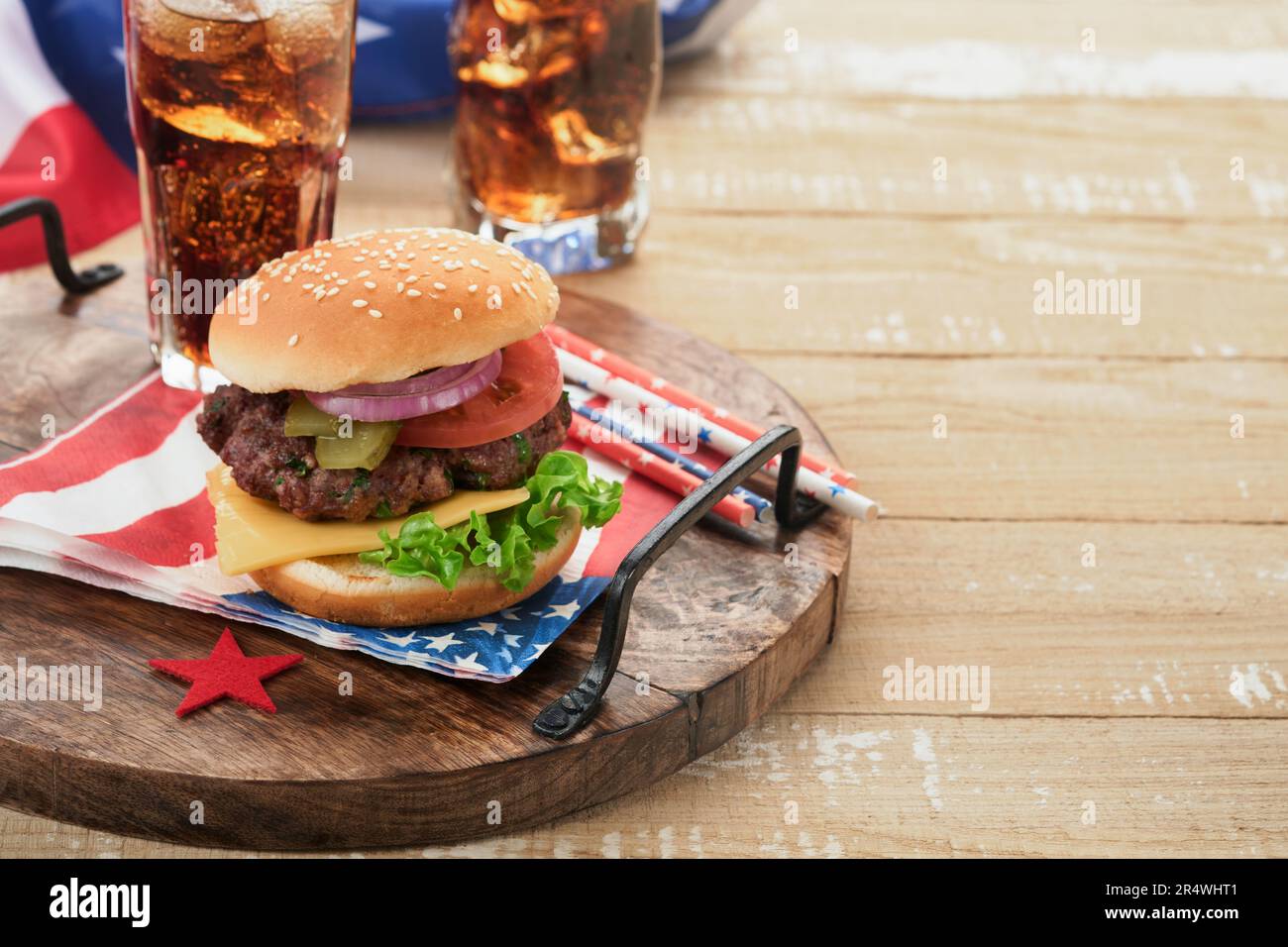 4th of July American Independence Day traditional picnic food. American