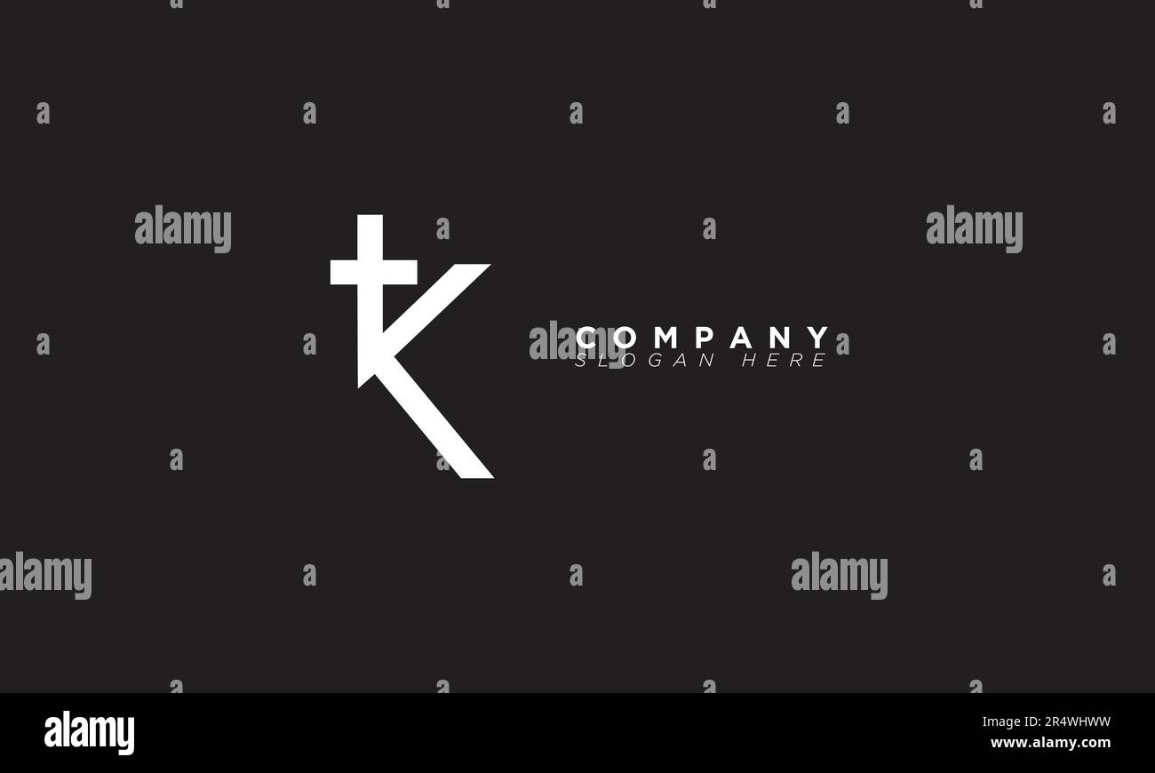 Tk Alphabet Letters Initials Monogram Logo Kt T And K Stock Vector