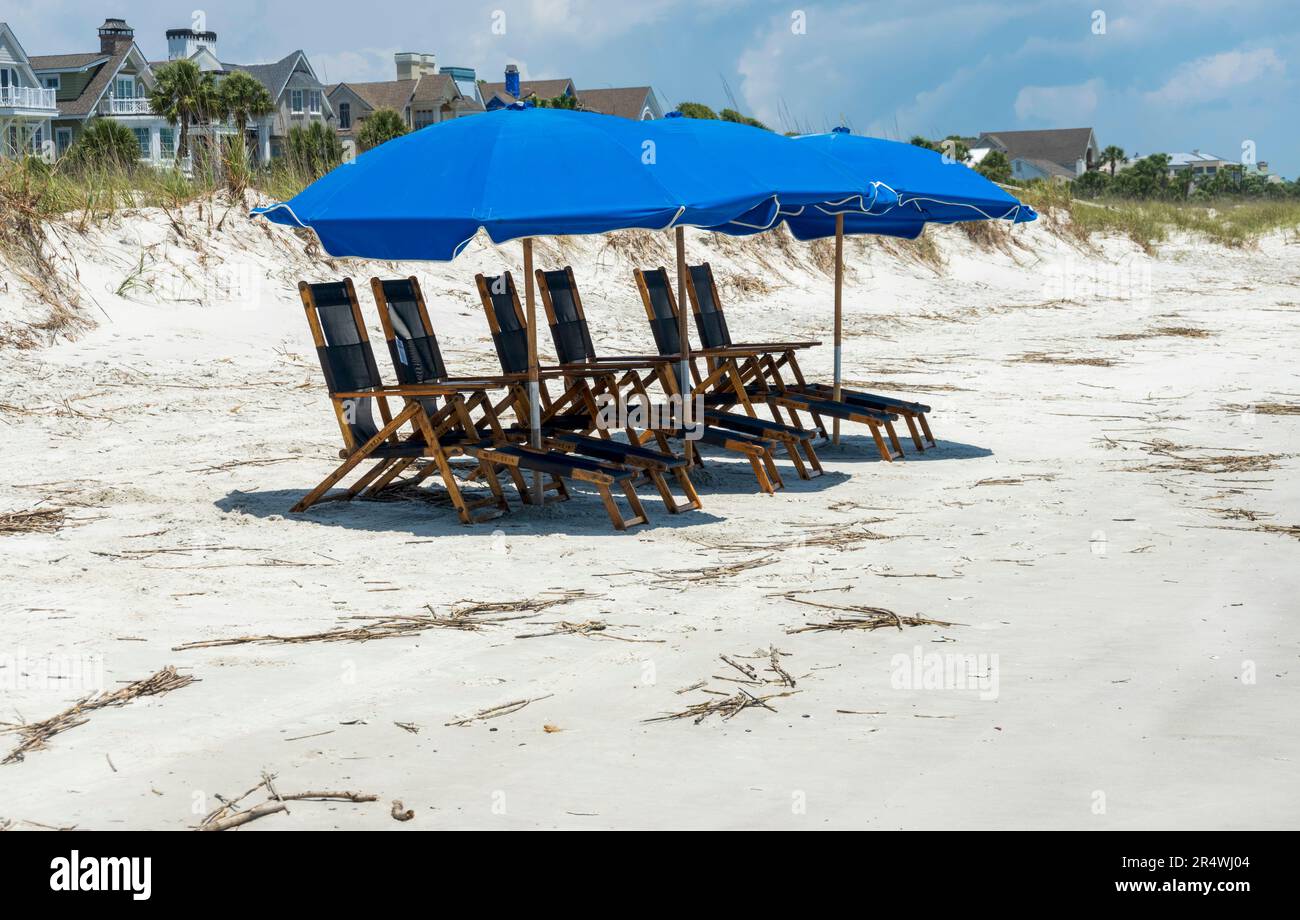 Sunny day on the beach on Hilton Head Island, South Carolina. Reserved