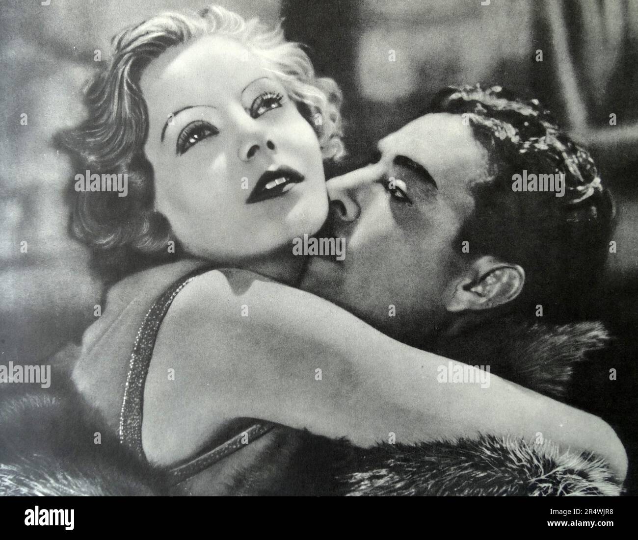 Greta Garbo and John Gilbert in their first film together, 'Flesh and the Devil', 1926 Stock Photo