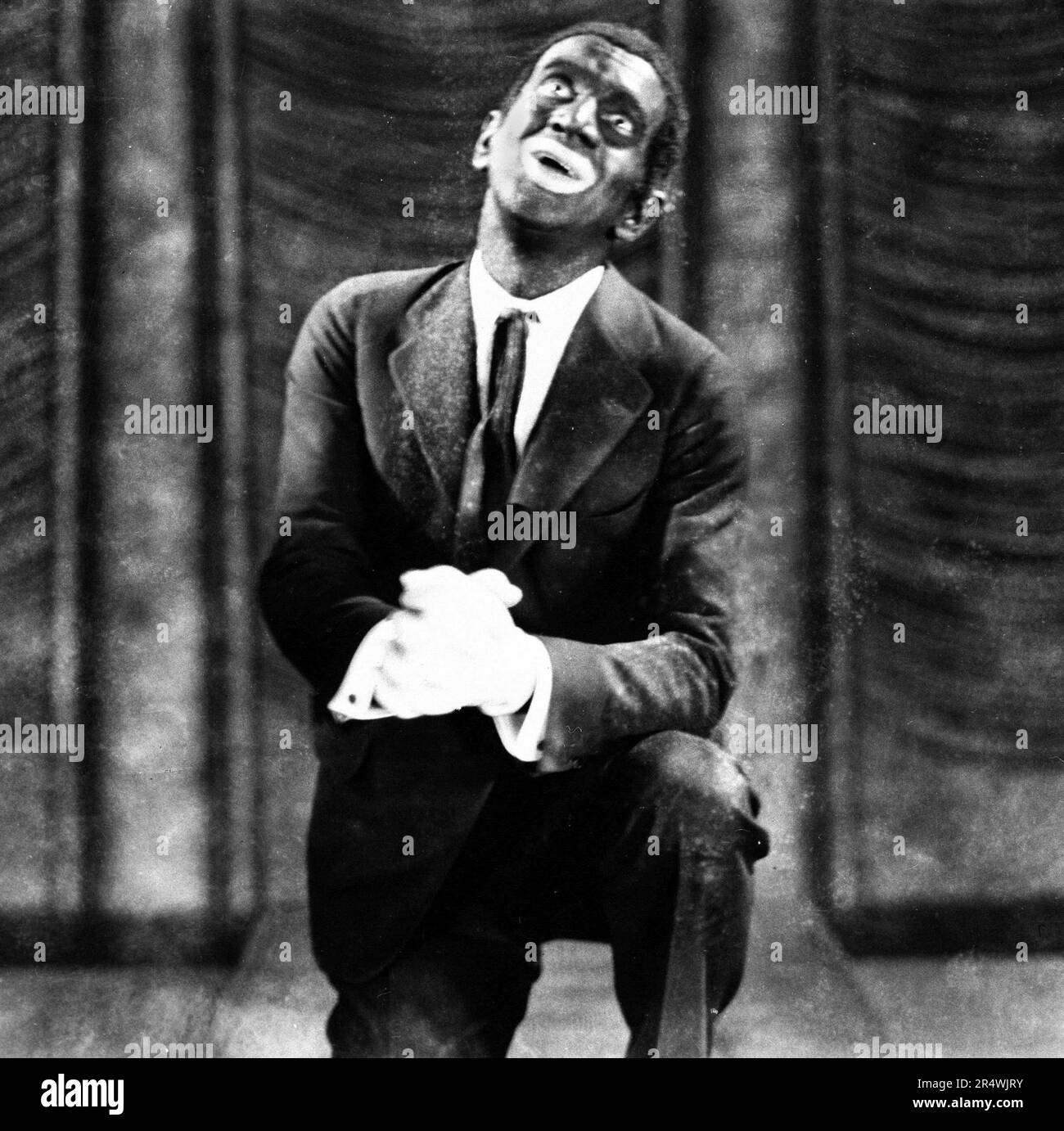 The Jazz Singer is a 1927 American musical film. The first feature-length motion picture with synchronized dialogue sequences, its release heralded the commercial ascendance of the 'talkies' and the decline of the silent film era. Directed by Alan Crosland, the movie stars Al Jolson, who performs six songs. The film is based on The Day of Atonement, a play by Samson Raphaelson. Stock Photo