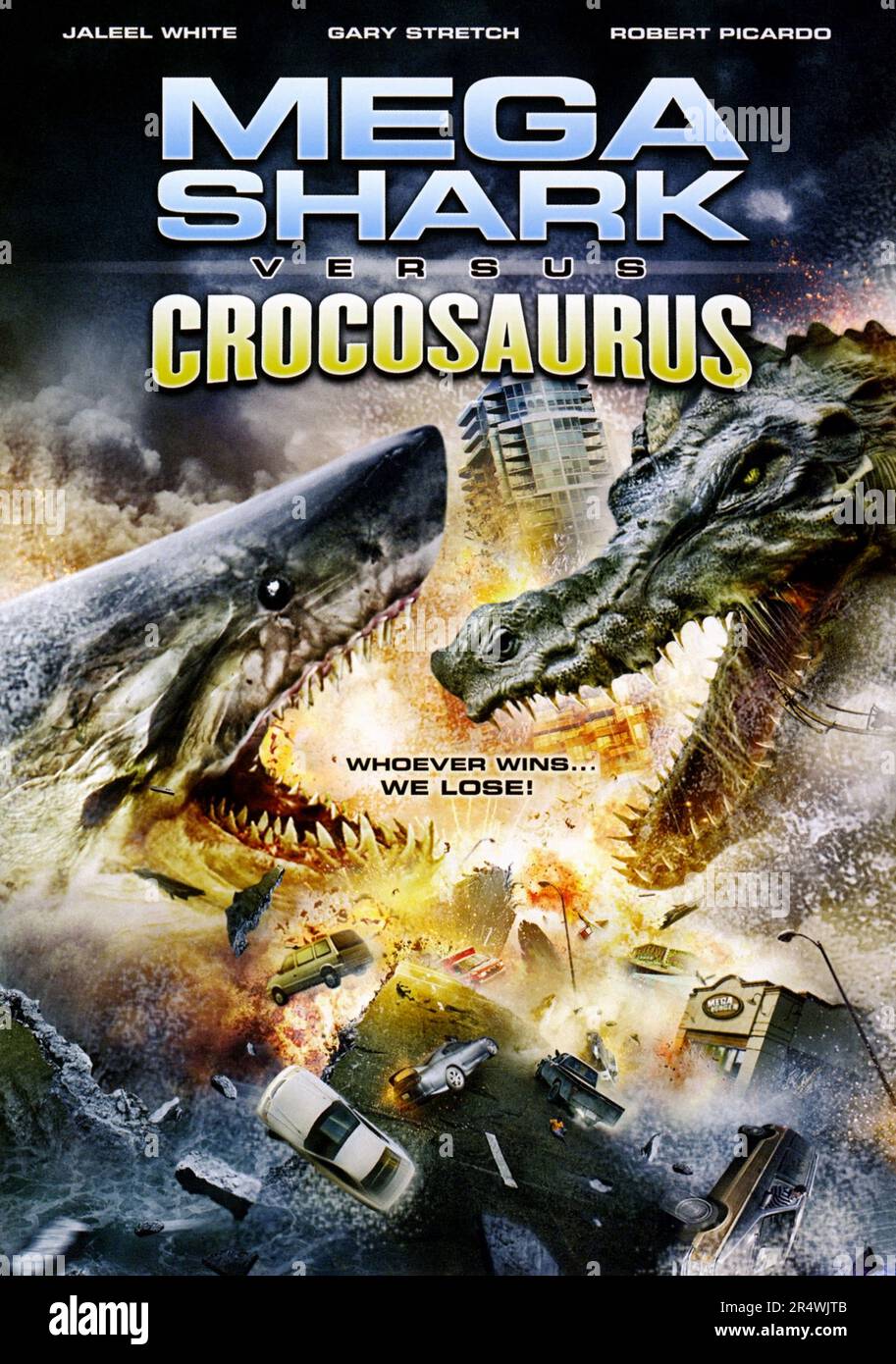 Mega Shark Versus Giant Octopus is a monster film by The Asylum, released 2009, in the United States. directed by Ace Hannah and stars singer Deborah Gibson and actor Lorenzo Lamas. The film is about the hunt for two prehistoric sea monsters causing mayhem and carnage at sea. Stock Photo