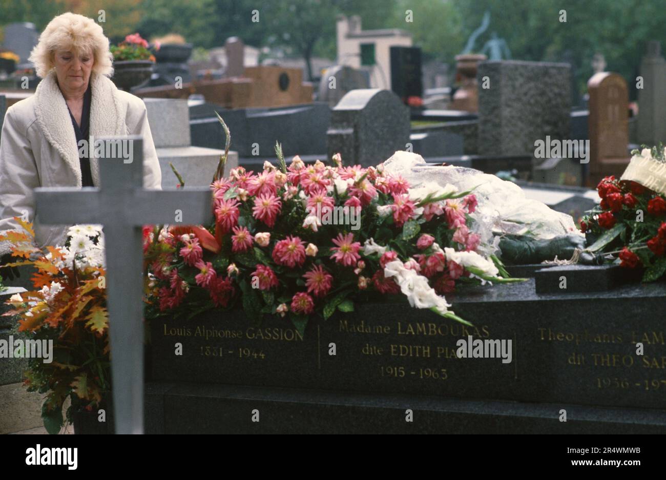 Portrait of Denise Gassion, sister of the French singer Edith Piaf, on ...