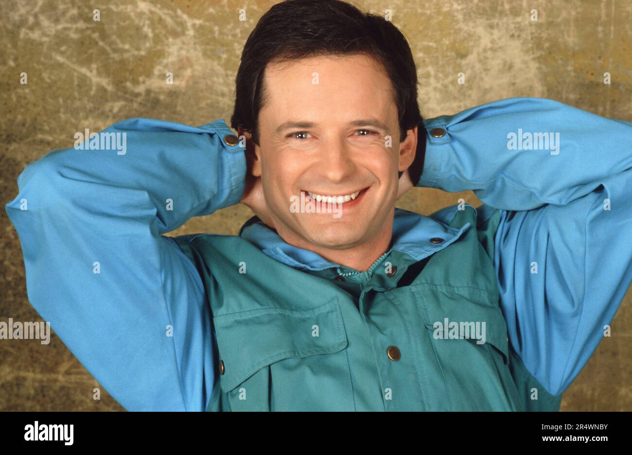 Studio portrait of Didier Régnier, presenter of the television