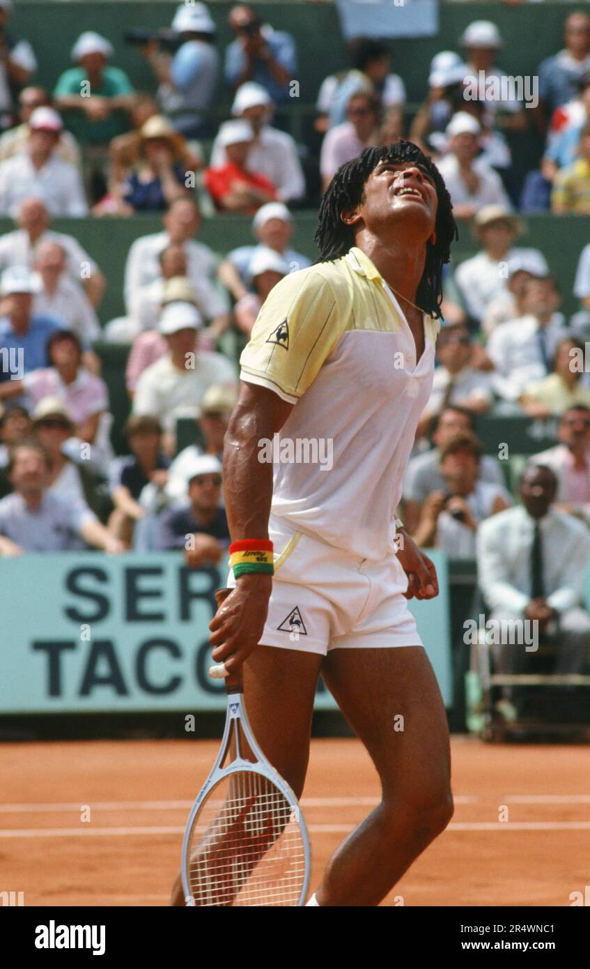 French tennis player Yannick Noah during the men's singles final match