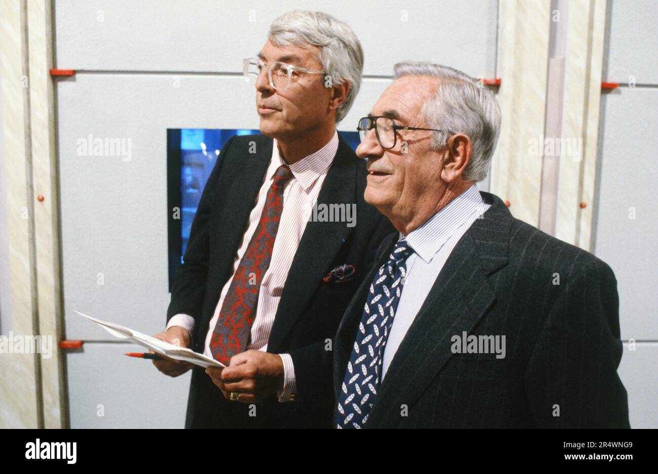 French journalist François-Henri de Virieu and Antoine Riboud ...