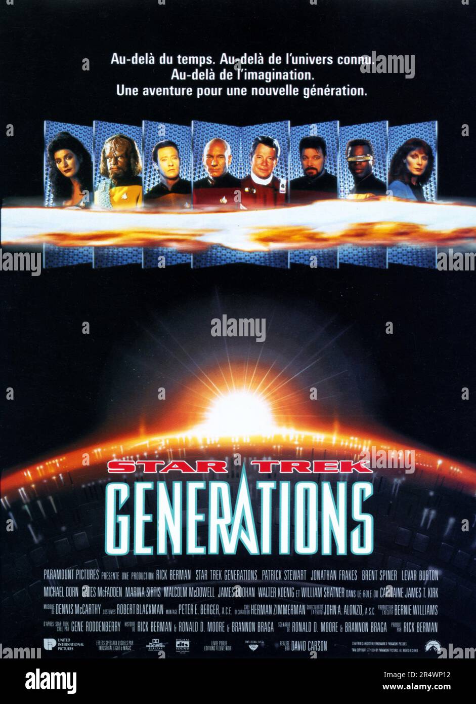 Star Trek: Generations  Year : 1994 USA Director : David Carson French poster Stock Photo