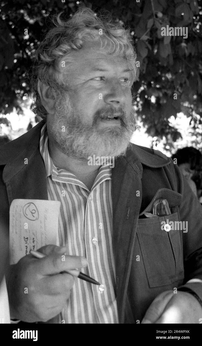 Portrait of British actor Peter Ustinov circa 1980. Stock Photo
