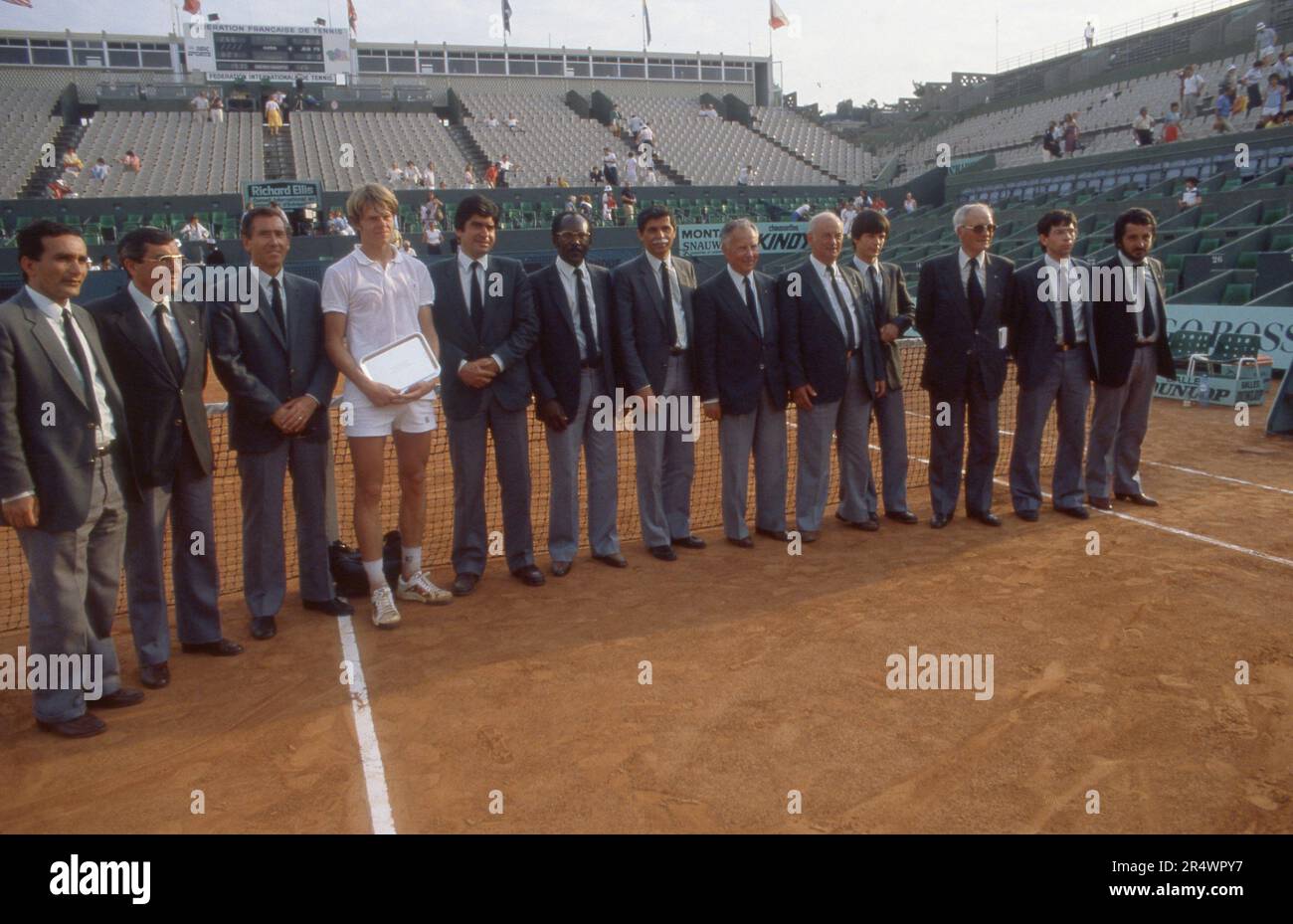 Swedish player Stefan Edberg, winner of the Roland Garros Grand Slam  tournament in June 1983 Stock Photo - Alamy