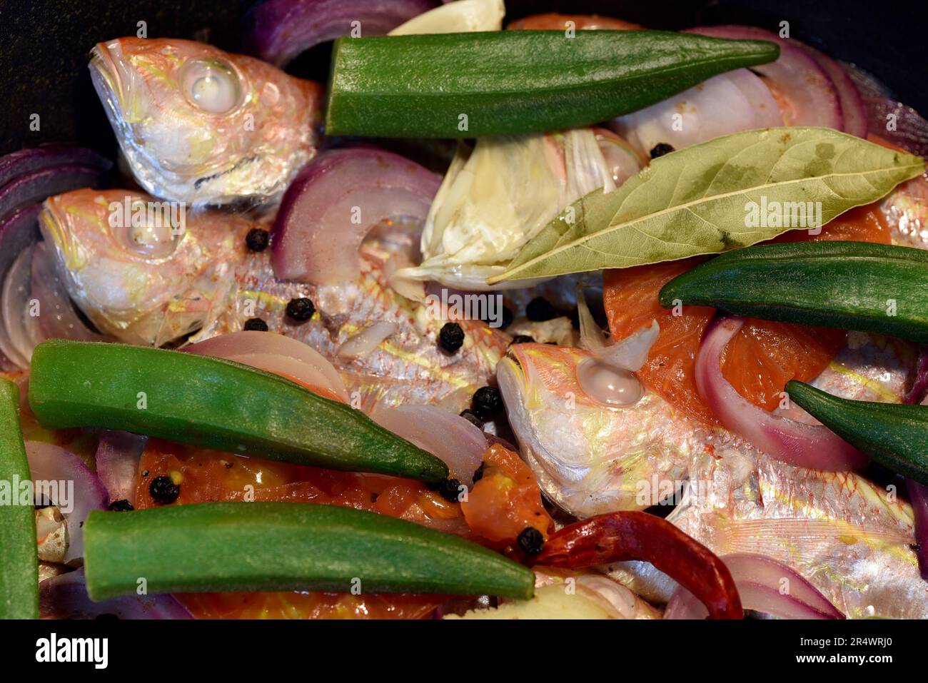 Paksiw na bisugo. Threadfin bream cooked and simmered in vinegar a