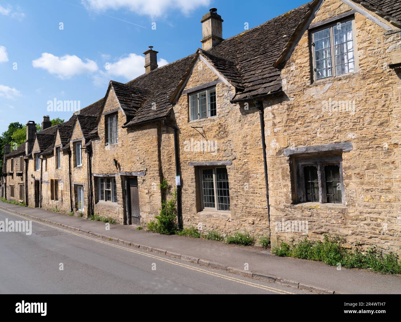 Castle Combe houses in beautiful street Wiltshire England UK Stock Photo