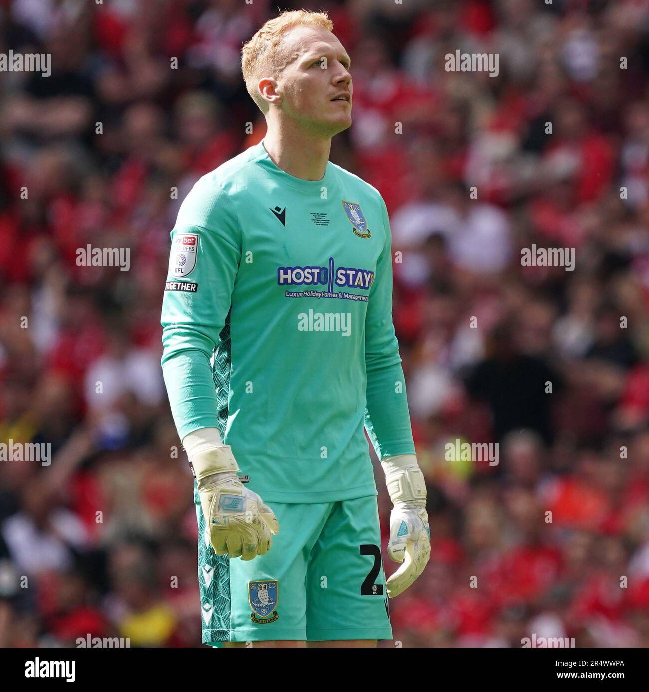 LONDON, ENGLAND - MAY 29: Sheffield Wednesday's Cameron Dawson during Barnsley v Sheffield Wednesday Sky Bet League One Play-Off Final at Wembley Stadium on May 29, 2023 in London, England. (Photo by MB Media) Stock Photo