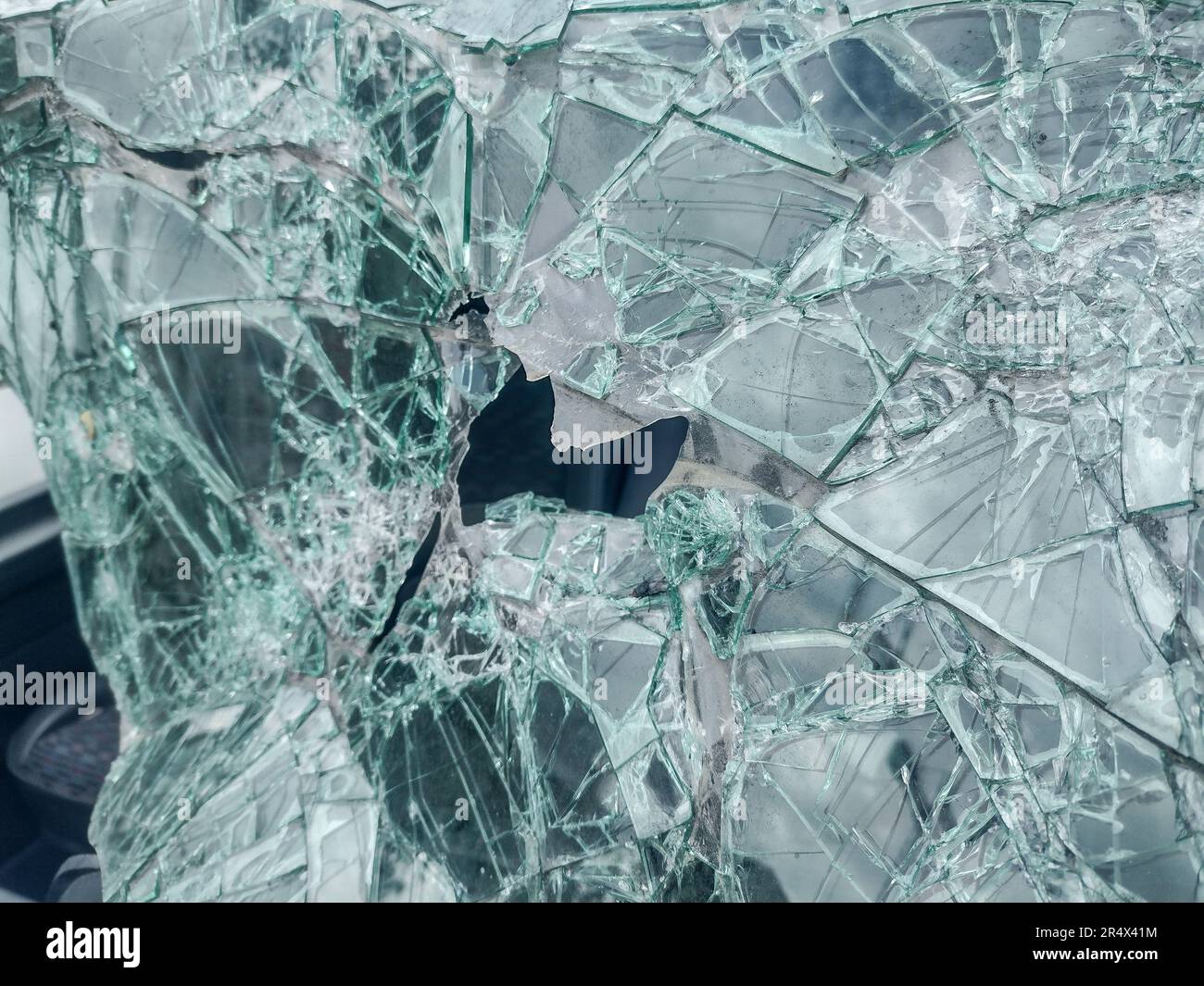The broken windshield of an abandoned car Stock Photo - Alamy