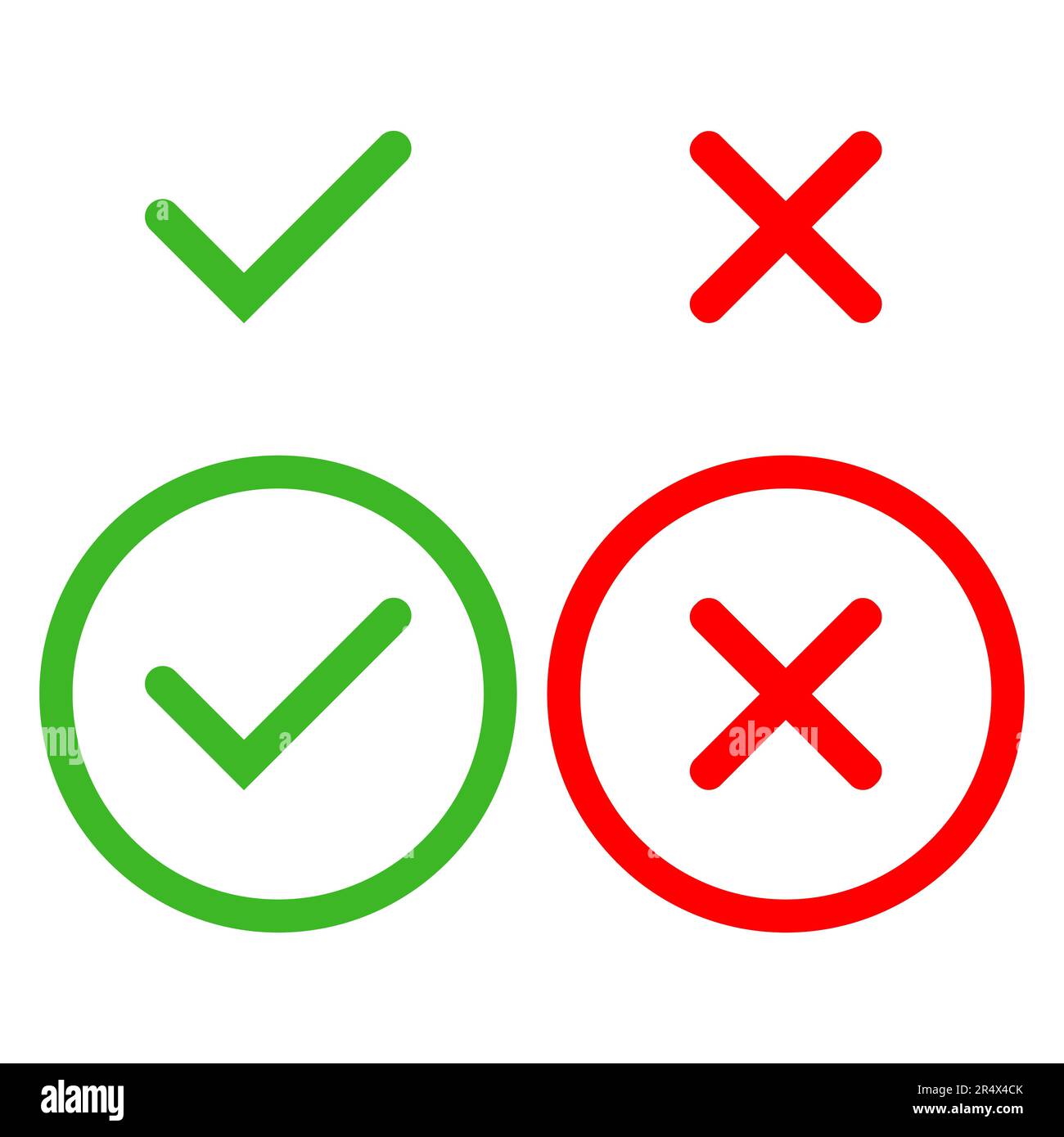 Decision making icons for yes and no voting. Vector illustration ...