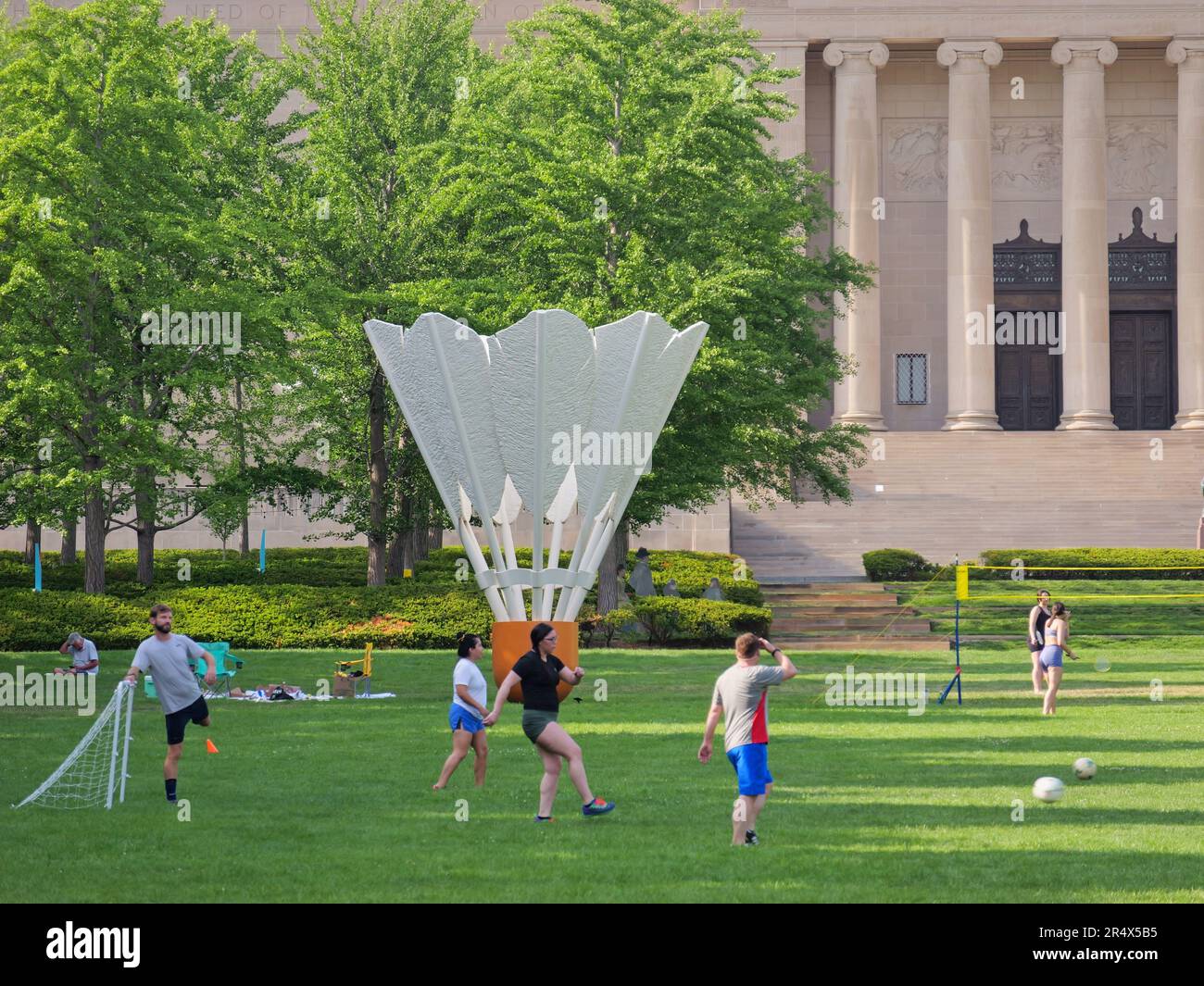 Kansas City, Missouri May 29, 2023 Shuttlecock Sculptures of the NelsonAtkins Museum of Art