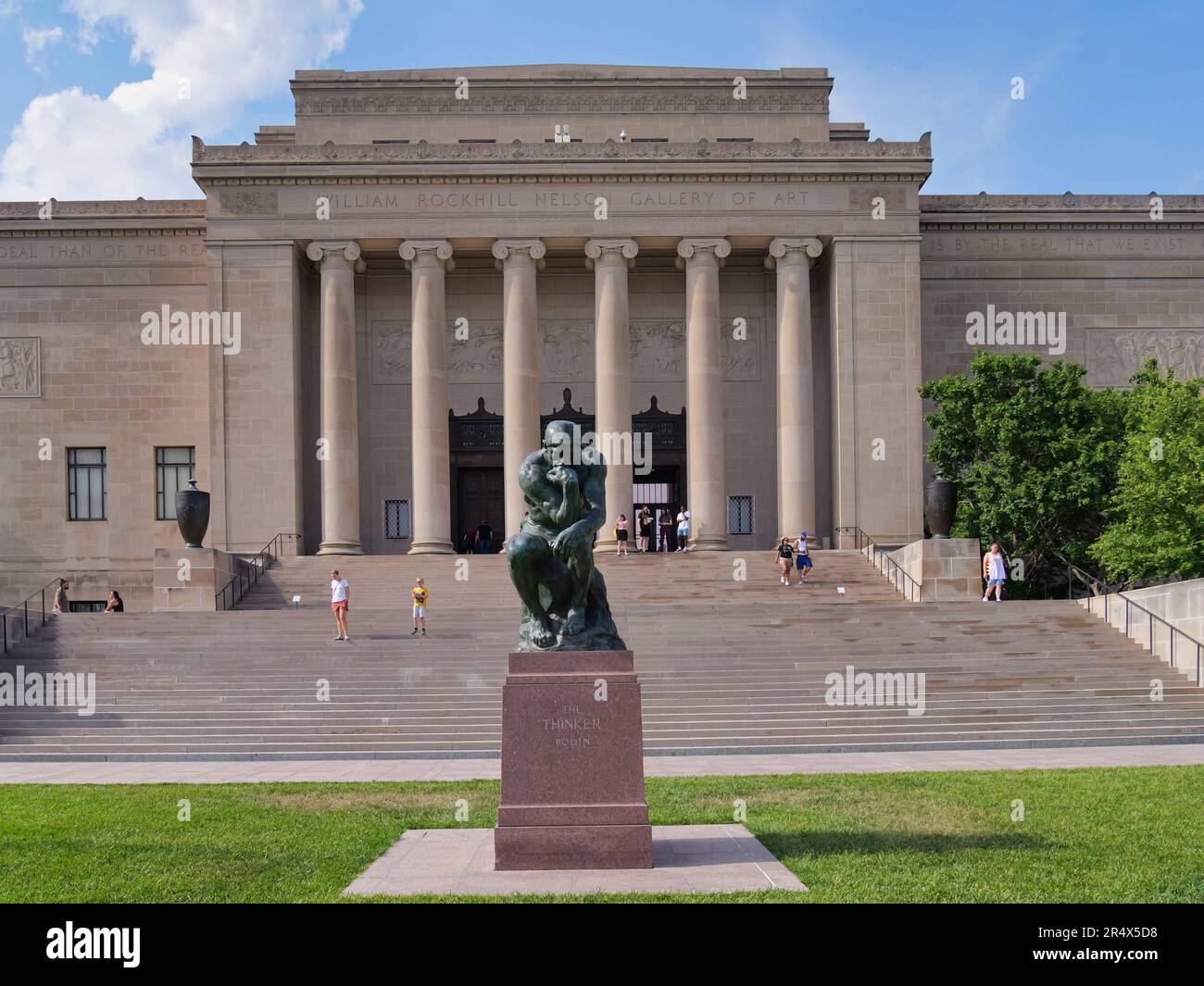 Kansas City, Missouri May 29, 2023 WideAngle of Rodin's Thinker at