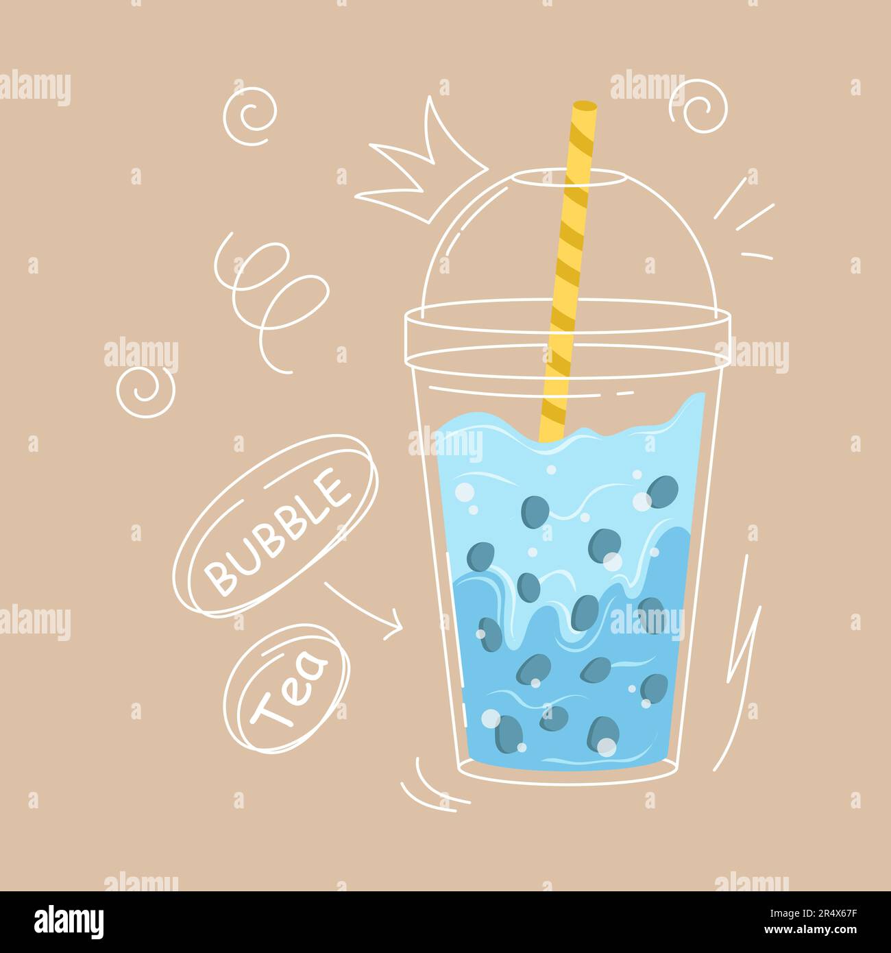 Pearl Tea Design Bubble tea cup design collection, Pearl milk tea Stock Vector Image ...