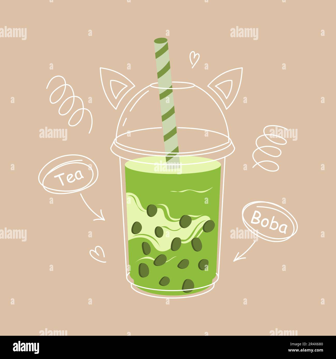 Taiwanese bubble tea Stock Vector Images - Alamy