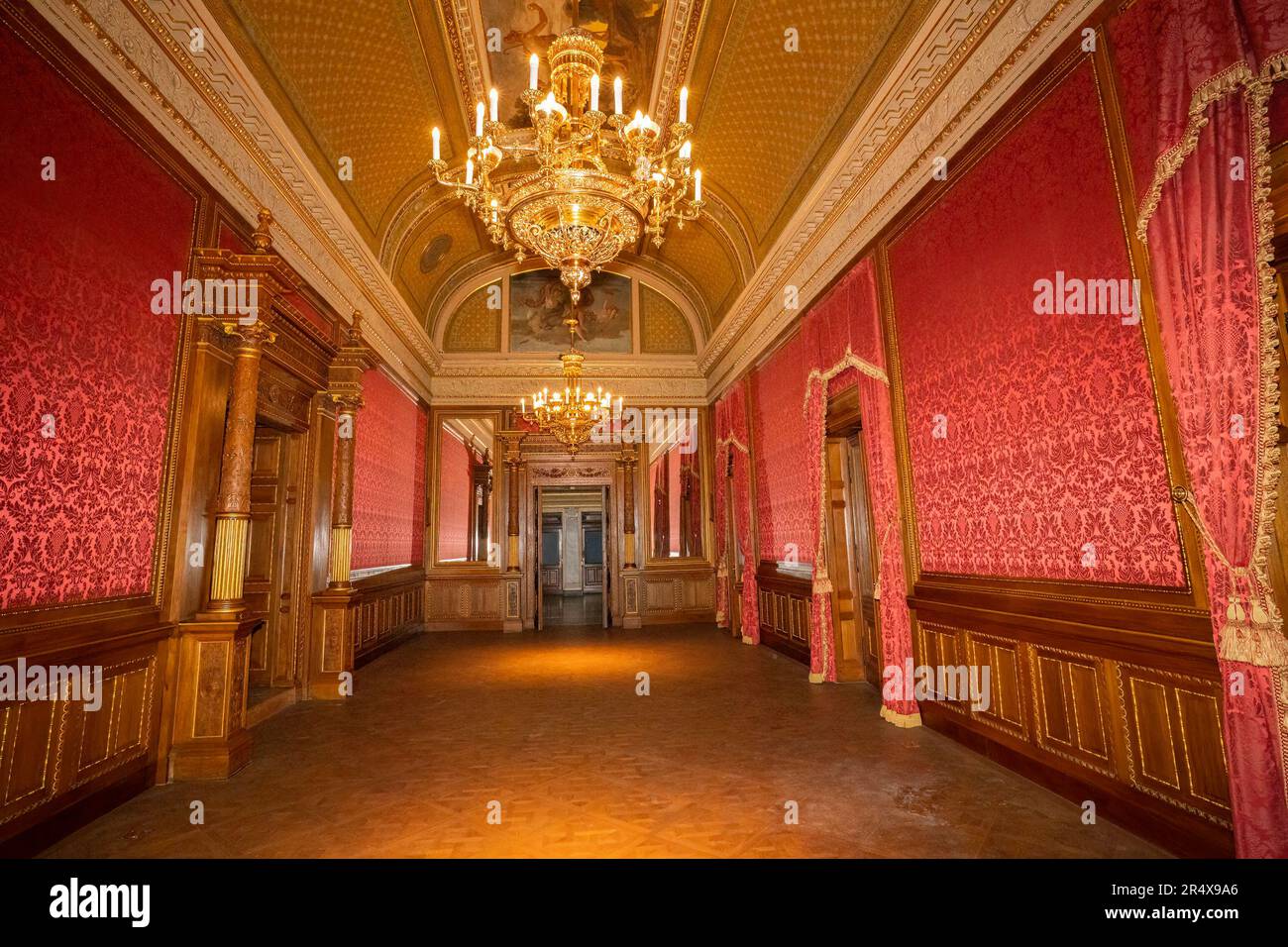 Budapest, Hungary - November 28th, 2022: A corridor in the Hungarian State Opera House, Budapest, Hungary. Stock Photo