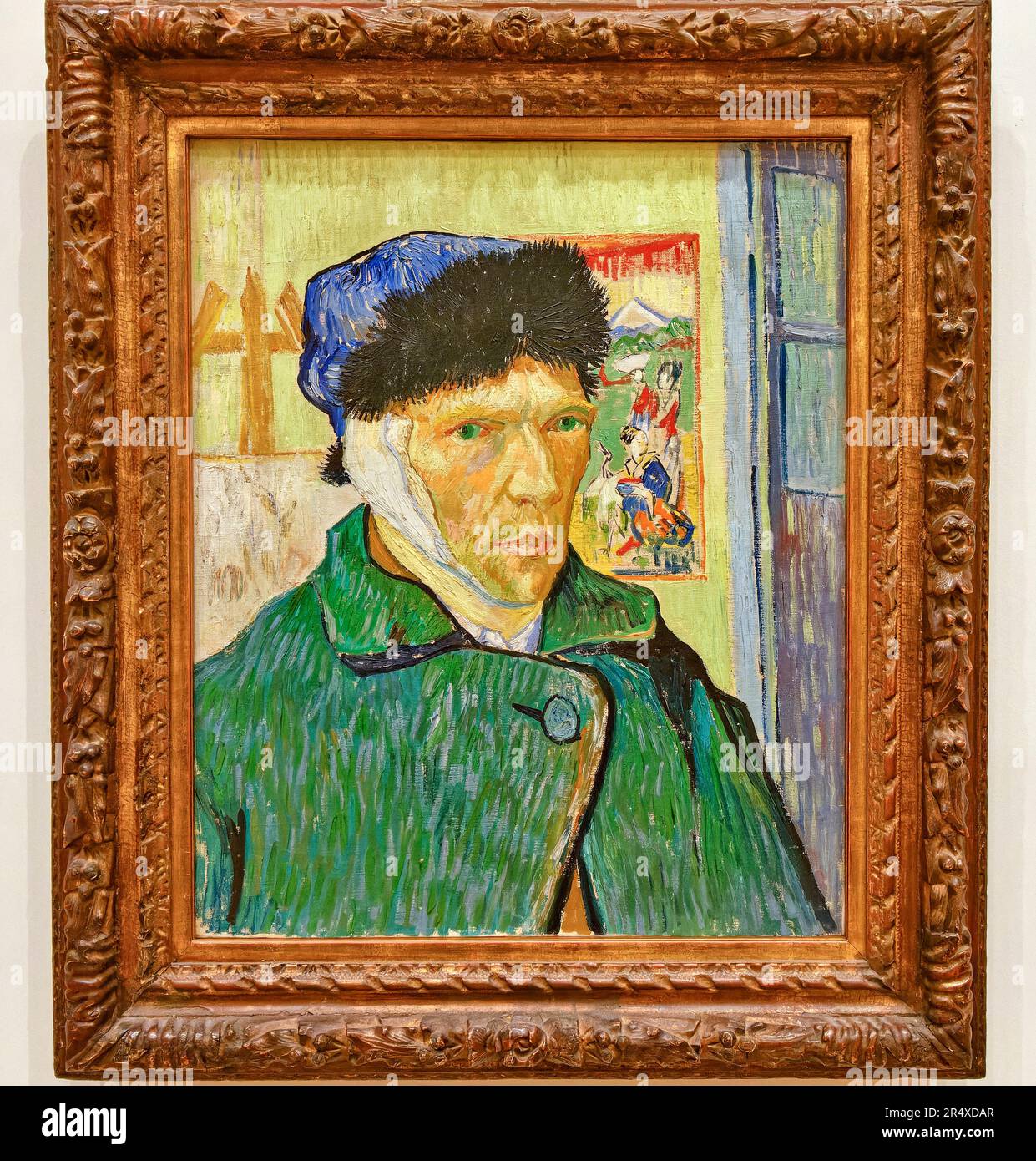 London The Courtauld Gallery Somerset House Self-Portrait with Bandaged Ear by Vincent van Gogh Stock Photo