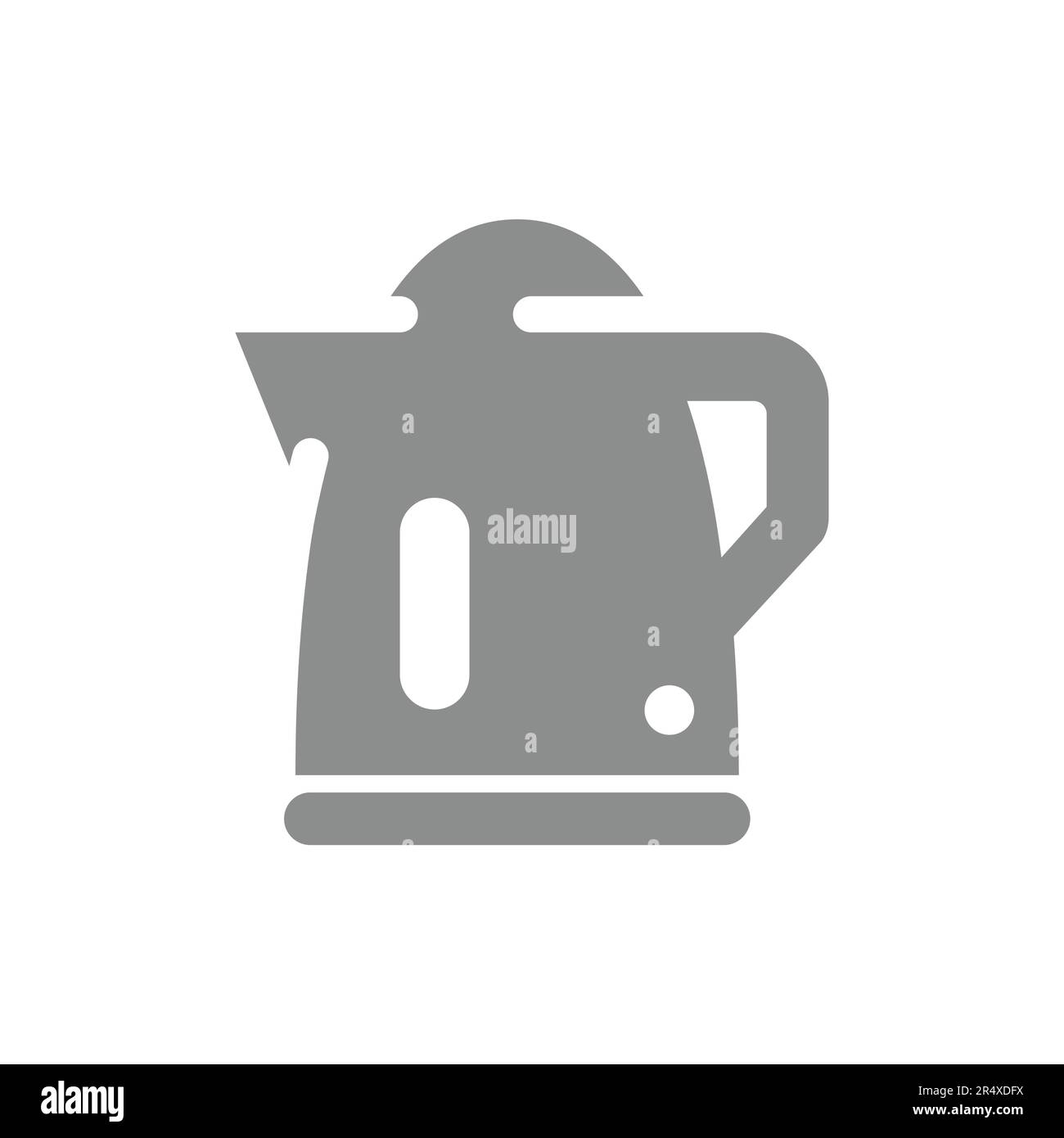 Electric kettle filled vector icon. Hot water boiler symbol Stock
