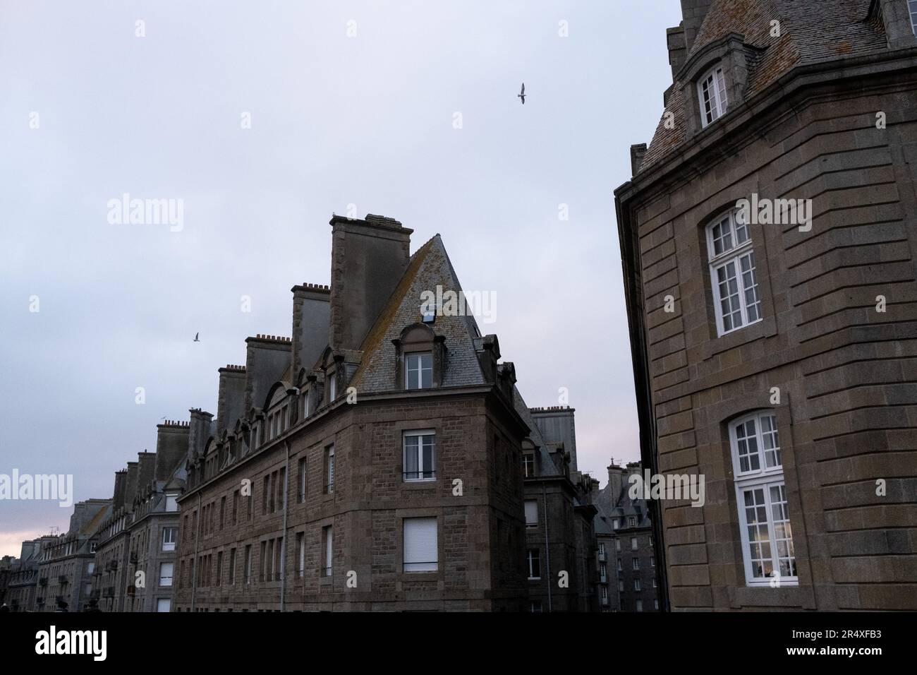 France, Brittany, Saint-Malo the 2021-12-19. Tourism and illustration of daily life in Brittany. Photography by Martin Bertrand. France, Bretagne,Sain Stock Photo