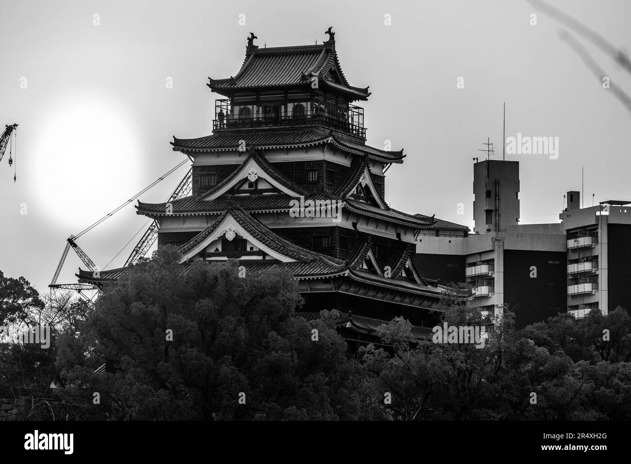 Hiroshima, Japan. 7th Mar, 2023. Hiroshima Castle, or HiroshimajÅ