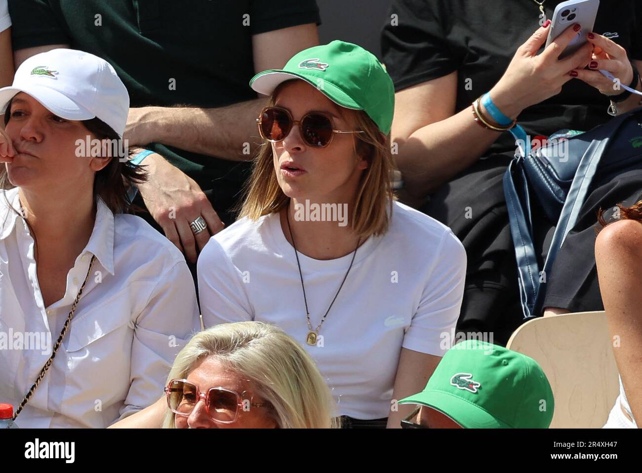 Paris, France. 30th May, 2023. Isabelle Ithurburu in the stands during