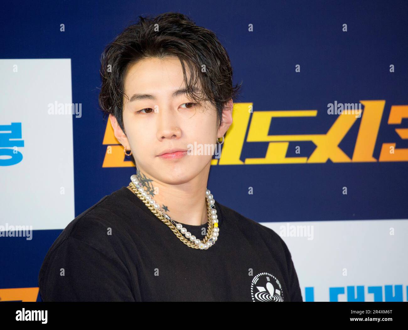 Jay Park, May 22, 2023 : American singer Jay Park attends a photocall before a VIP preview of South Korean movie 'The Roundup: No Way Out' in Seoul, South Korea. 'The Roundup: No Way Out', the third installment of 'The Outlaws' series will hit local theaters on May 31. Credit: Lee Jae-Won/AFLO/Alamy Live News Stock Photo