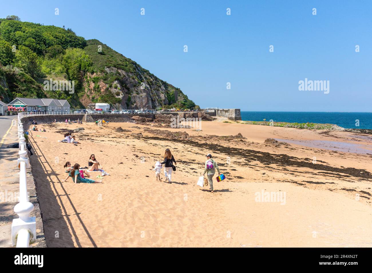 Grève de Lecq Beach, La Grève de Lecq, St Mary Parish, Jersey, Channel Islands Stock Photo