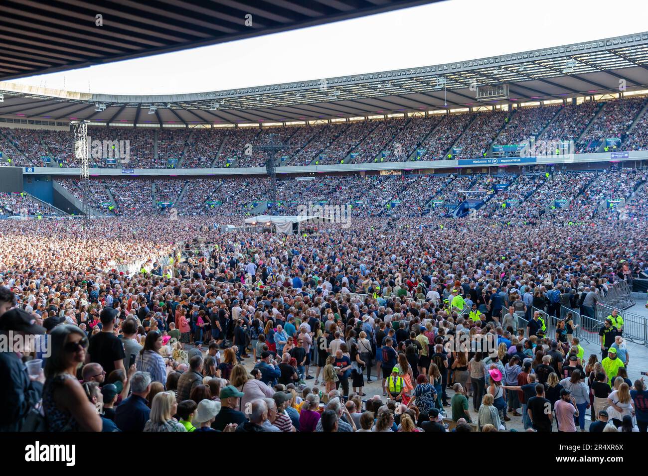 Edinburgh, Scotland. 30th May 2023. Bruce Springsteen and the E Street Band play Murrayfield Stadium on the first UK show of his current World Tour. The Murrayfield crowd during the show. Credit: Tim J. Gray/Alamy Live News Stock Photo