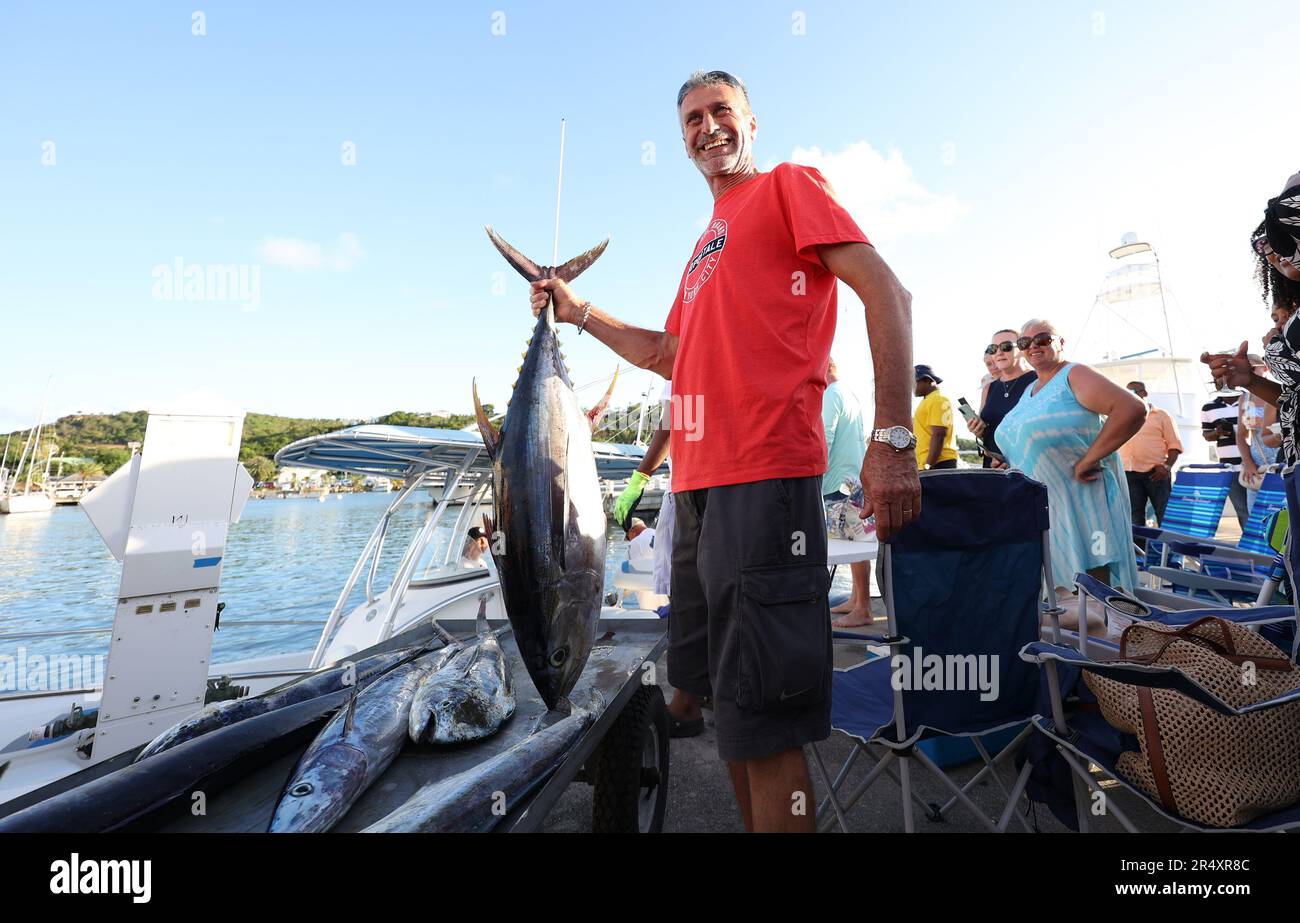 Competitors bring their catch to shore to be weighed on the final day