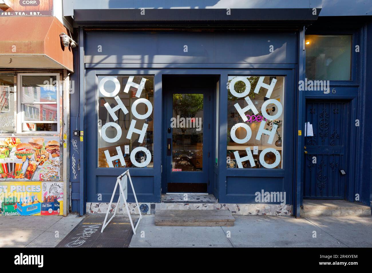 MS. OHHO, 146 Nassau Ave, Brooklyn, NYC storefront photo of a Korean restaurant in the Greenpoint neighborhood, New York. Stock Photo