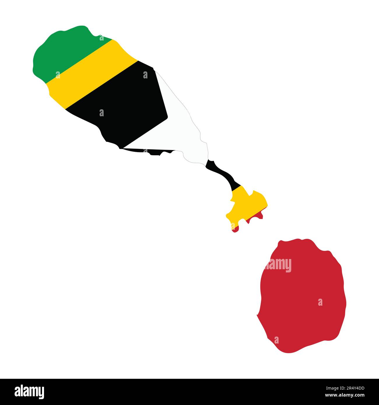 Saint Kitts and Nevis Country in the Caribbean vector illustration flag