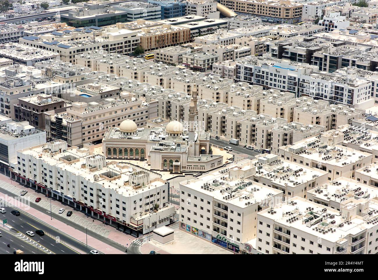 Aerial view of Al Rahma Masjid Mosque in Dubai, UAE Stock Photo Alamy