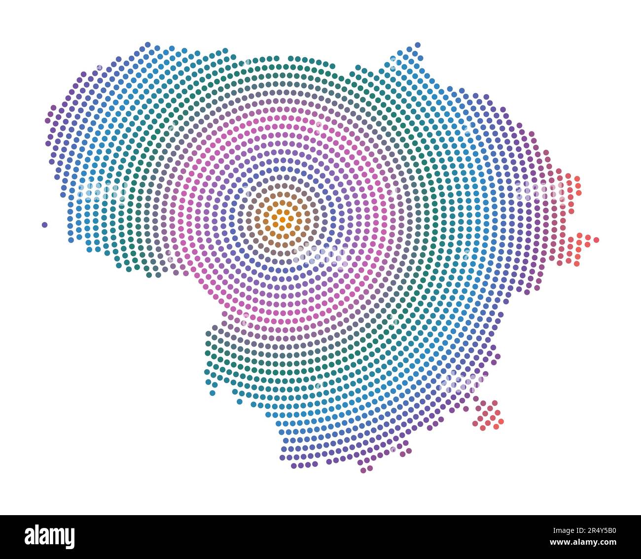 Lithuania dotted map. Digital style shape of Lithuania. Tech icon of ...