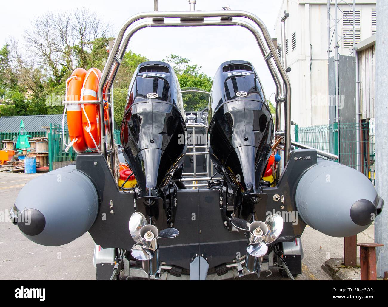 Inflatable Raft With Engine Suzuki 150 Horsepower four stroke engines mounted on a Rigid Inflatable ...