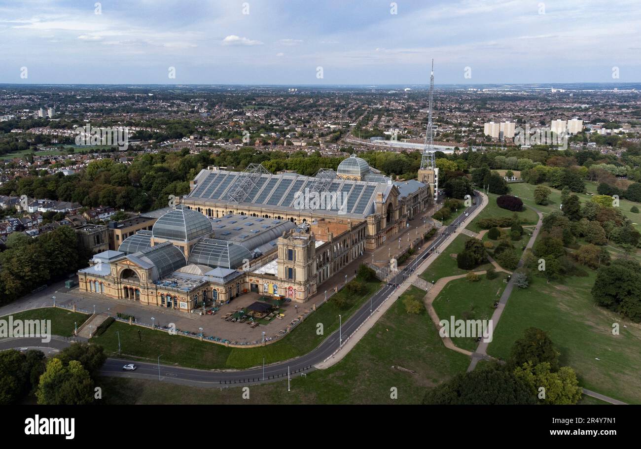 Aerial View Of The Alexandra Palace In London Stock Photo Alamy