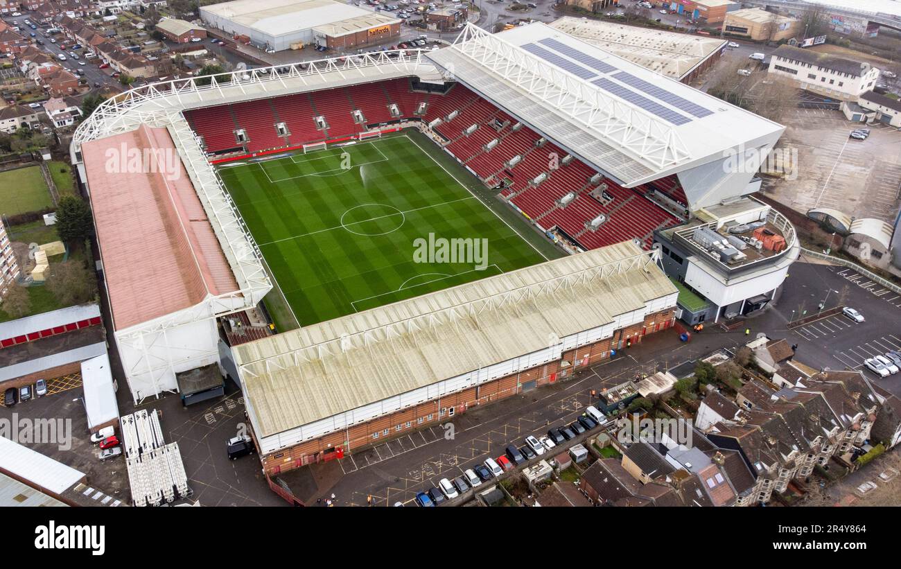 Aerial view of Ashton Gate, home of Bristol City FC Stock Photo Alamy