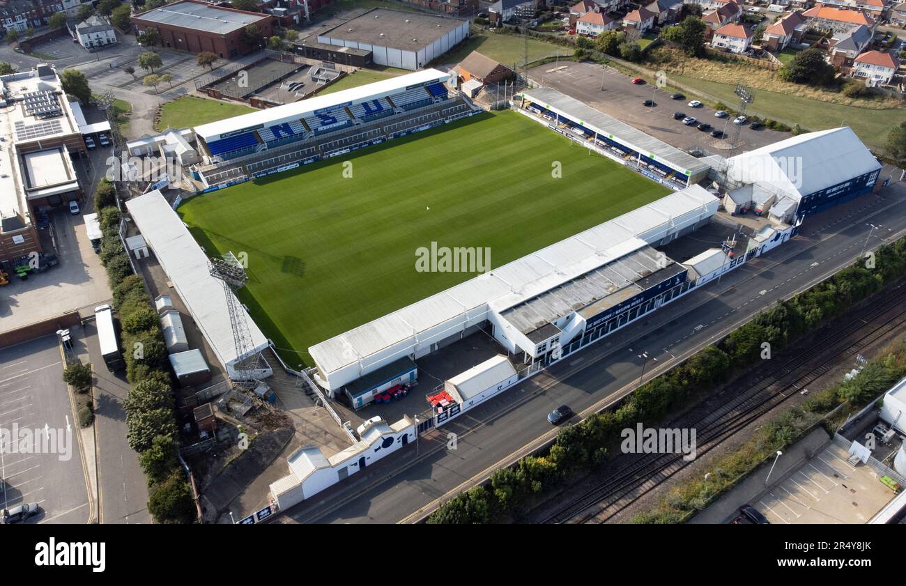 Aerial view of the Suit Direct Stadium (for sponsorship reasons), home ...