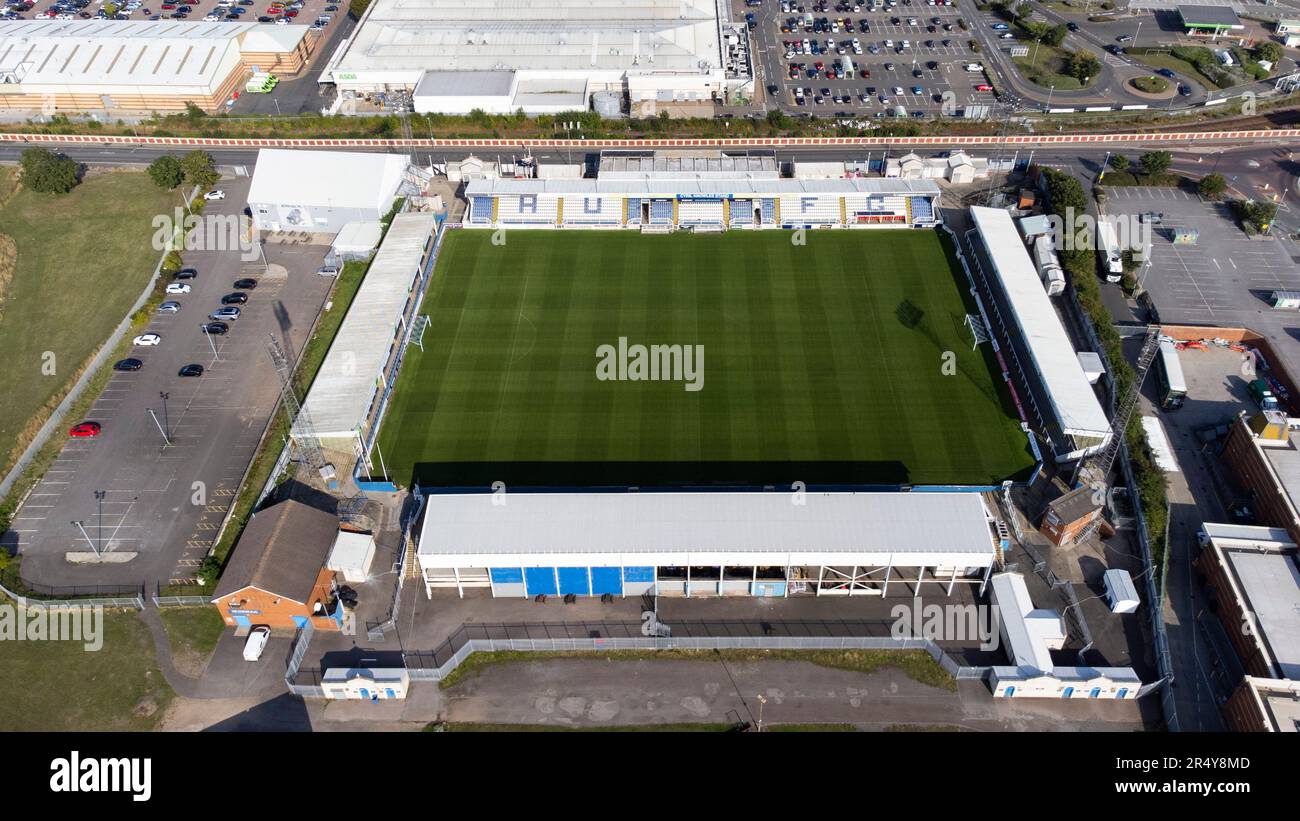 Aerial view of the Suit Direct Stadium (for sponsorship reasons), home ...