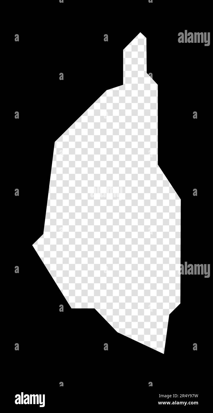 Stencil map of Kapas Island. Simple and minimal transparent map of