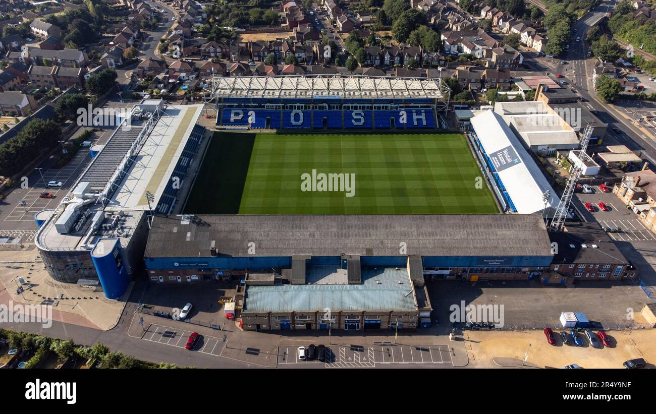 Aerial view of the currently named Weston Homes Stadium (for