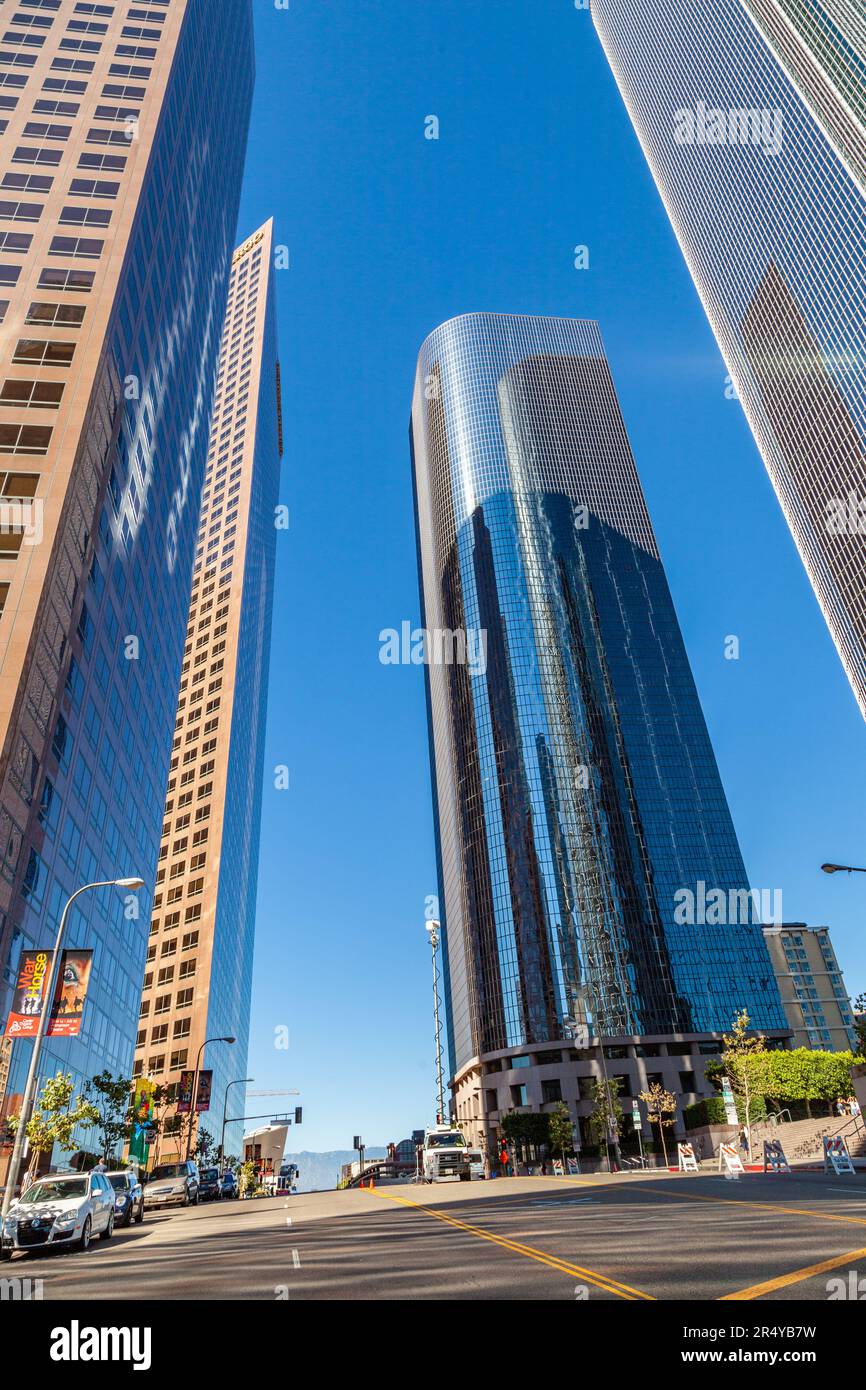 Los Angeles, USA June 27, 2012 street view downtown Los Angeles to