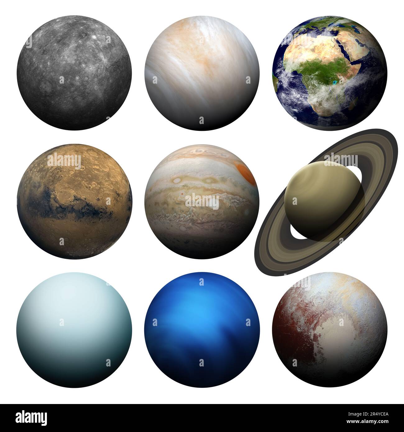 Solar system planets white background hi-res stock photography and ...