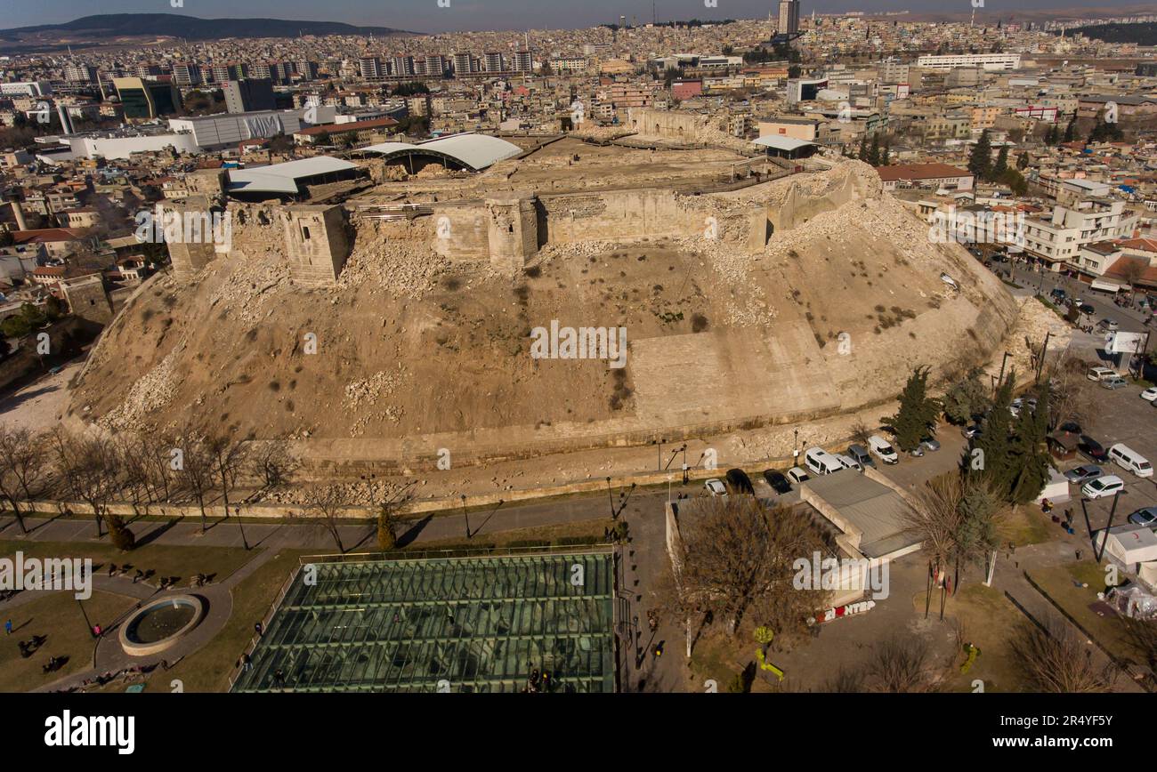 Gaziantep Turkiye 03 07 2023 2000YearOld Castle Damaged In Turkey's