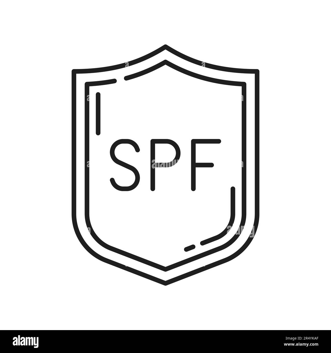 UV protect isolated outline style icon. Vector protection, SPF rays