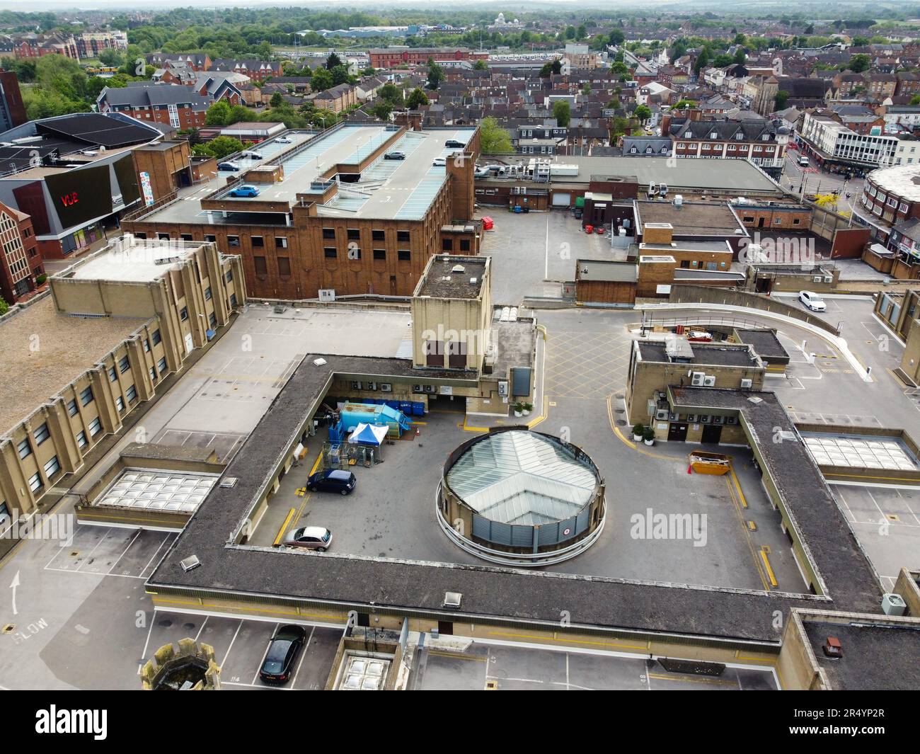 Beautiful Aerial Footage of Central Bedford City of England Great